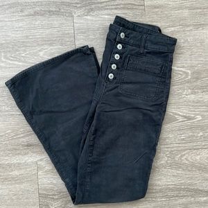 Dark Blue Corduroy Flares